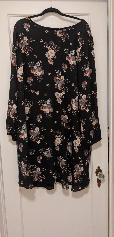 Loft Fit and Flare Navy Dress